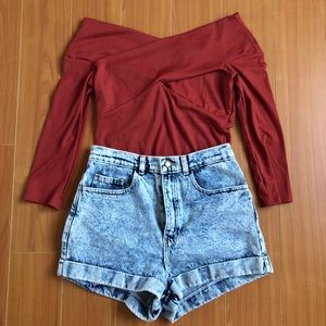 Ribbed Criss-Cross Top